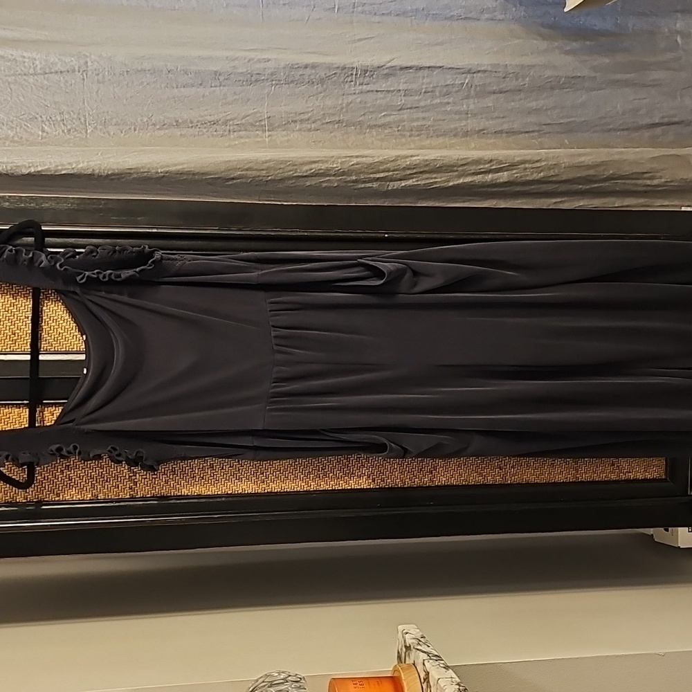 Stylish Billie Cupro Black Jumpsuit with Ruffle Straps From  Anthropologie - Picture 4 of 11